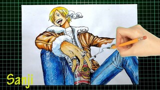 DRAWING SANJI WINTER (ONE PIECE) | Speed Drawing | Art 8