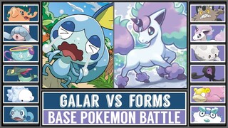 Base Pokémon Battle | GALAR vs GALAR FORMS