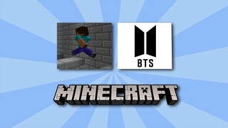 Kalau kita terjatuh, maka nyanyi lagu BTS Fake Love - Minecraft Parkour