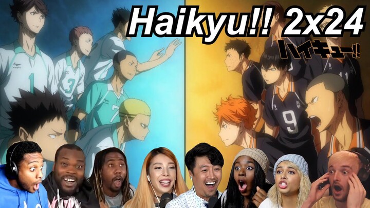 Haikyu!! 2x24 Reactions | Great Anime Reactors!!! | 【ハイキュー!!】【海外の反応】