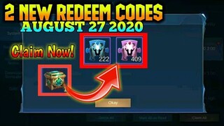 2 NEW REDEEM CODES AUGUST 27, 2020 In MOBILE LEGENDS[PART 3] | EnDER TV | MOBILE LEGENDS