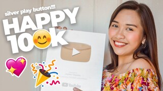 HAPPY 100K!!! (my silver play button is finally here!)