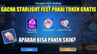 GACHA EVENT SKIN STAR ANNUAL ANGELA PAKAI STARLIGHT FEST TOKEN GRATISAN MOBILE LEGENDS! PANEN SKIN?