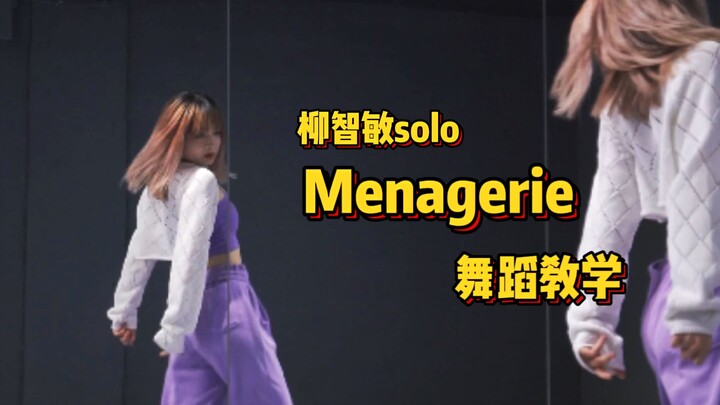 舞蹈教学|Menagerie-柳智敏   最近新歌太多了,收藏下来慢慢学吧~