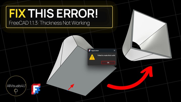 🛠️ FreeCAD Thickness Not Working - FreeCAD Additive Loft Tutorial - FreeCAD Loft Tutorial