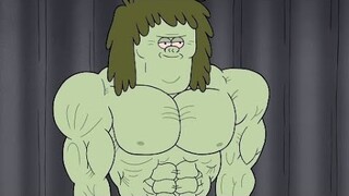 When the zyzz music kicks in [Regular show] Muscle man transformation