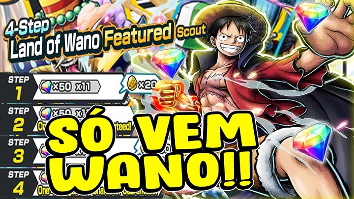 GASTEI NO NOVO BANNER DE WANO EM BUSCA DE PERSONAGEM INSANO MÁS TOME CUIDADO!【One Piece Bounty Rush】