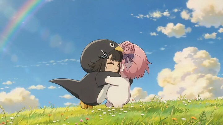 Penguin Hat and Rose Hairpin