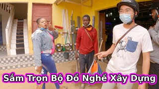 Hỗ trợ toàn tập đồ nghề Xây dựng Cho Anh chàng Châu Phi||2Q Vlogs cuộc sống châu phi