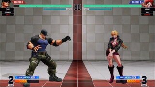 KOF15　チャンピオン　クラークvsシェルミー　投げキャラ頂上戦　コンボ投げの応酬