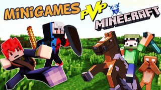 MINECRAFT MINI GAME: AI PVP PRO NHẤT NOOB TEAM VÀ CUỘC THI CƯỠI LỢN VỀ ĐÍCH