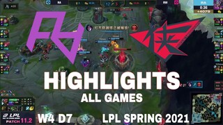 Highlight RA vs RW (All Game) LPL Mùa Xuân 2021 | LPL Spring 2021 | Rare Atom vs Rogue Warriors