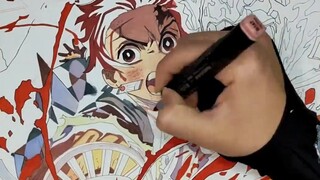 [Hand-painted with markers] High-energy scenes ahead!! The uploader worked hard for 45 hours to repr