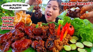 GANJEL PERUT⁉️ MAKAN NASI GORENG SOTONG BAKAR SAYAP PEDAS LALAPAN JENGKOL TUA MENTAH  CABE  KACANG