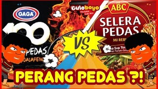 PERANG MIE PEDAS ! MIE GAGA 100 EXTRA PEDAS JALAPENO VS MIE ABC SELERA PEDAS AYAM LIMAU