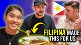 Foreigners FIRST TIME trying HOME COOKED FILIPINO FOOD !!!