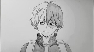 Mudah banget kalian pasti bisa!!Cara menggambar anime TODOROKI SHOUTO