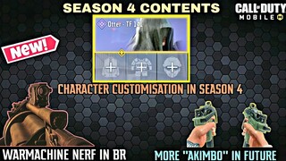 *NEW* SEASON 4 CONTENTS  |  "CHARACTER CUSTOMISATION" IN  SEASON 4 | AND MORE INFO..