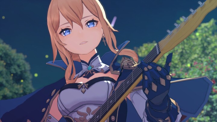 [Genshin Impact MMD] "The Zephyr band led by the leader of Qin is debuting!!" - ステラ- Qin & Diluc & Barbara & Amber & Kaia