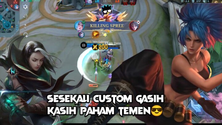 Sesekali Custom Lawan Temen Sendiri Langsung Ktar Ktir Cuy [Highlight Mlbb]