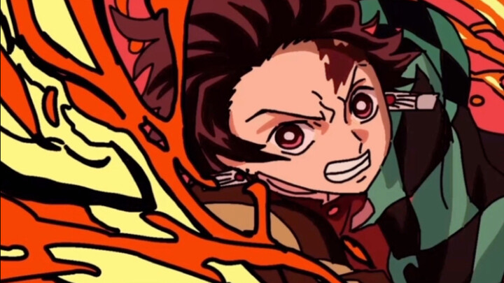 Bos besar meledak hati untuk menggambar potongan Kimetsu no Yaiba You Guo OP