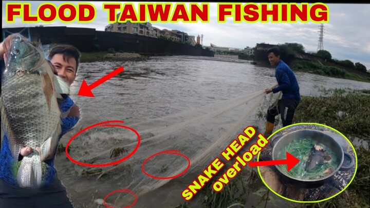 NAAANOD MARAMING ISDA SA SOBRANG LAKAS NG BAHA / FISHING ON DIFFICULT FLOOD RIVER