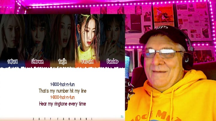 LE SSERAFIM (르세라핌) - '1-800-hot-n-fun' Lyrics \ Reaction!!