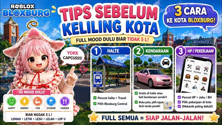 Bloxburg Tips Sebelum Keliling Kota