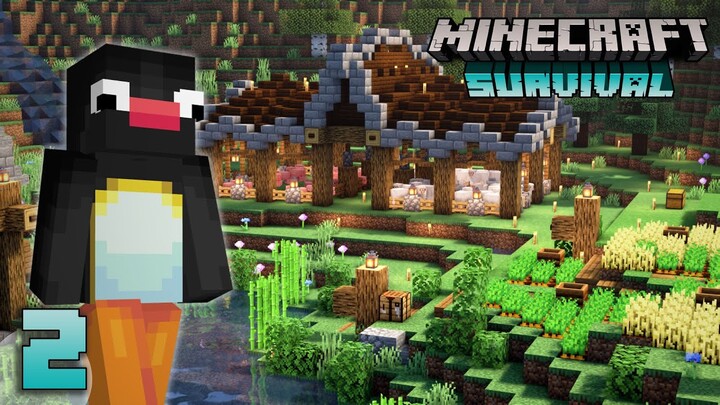 Minecraft 1.18 Survival Let's Play: Episode 2 - Build, Build, Build