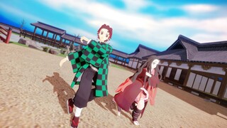 【MMD鬼滅の刃】　禰豆子ちゃんと炭治郎くんで紅蓮華　(ray-toon)