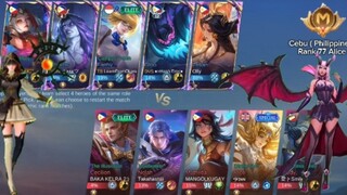 Bakbakan mga ka toxic! Lunox vs top Alice!Comment lang mga ka toxickung anoang susunodnahero gamitin