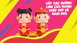 Trọng Nguyên | Gấp các đường line của mảnh ghép búp bê năm mới