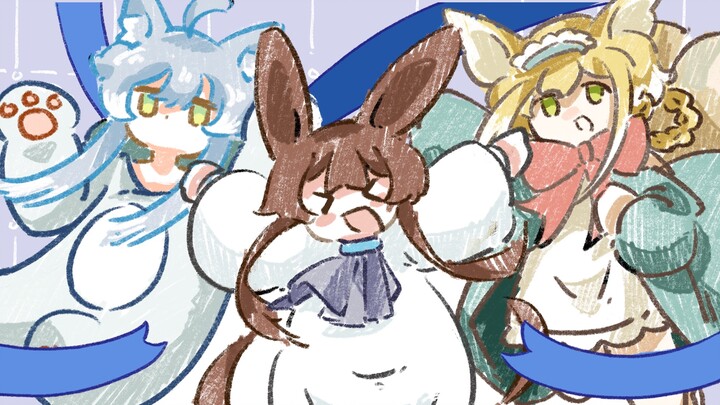 《明日方舟》2024「睡衣派对」服装宣传PV（伪