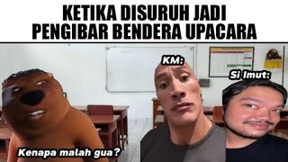 Ketik Disuruh Jadi Pengibar Bendera Upacara..(Chinese Beaver Sad Meme)