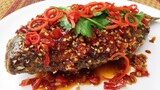 ปลาทอดราดพริก สามรส ทำง่าย อร่อยมาก / Three Flavoured Deep fried Fish / Thai food recipe