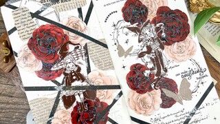 奕颖｜挣脱束缚的魔女｜沉浸式手帐｜原声治愈手帐白噪音｜TN标准本｜轻复古手帐拼贴排版分享日常素材
