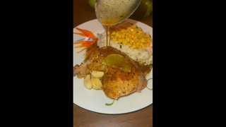 ไก่กระเทียมมะนาว