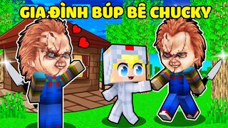 TÔ GÀ EM BÉ ĐƯỢC GIA ĐÌNH BÚP BÊ CHUCKY NHẬN NUÔI TRONG MINECRAFT*TÔ GÀ 24H SỐNG CHUNG BÚP BÊ CHUCKY