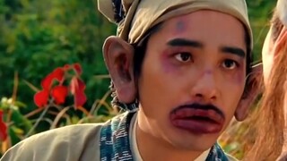 The old man was walking around the mall with his hands behind his back, and the three hamsters were 