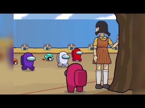 TRÒ CHƠI CON MỰC ANIME P1 - Khi Nhân Vật Among us Tham Gia Squid Game | NUNU Chanel.