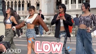 [นักรบหญิงข้างถนน] Las Vegas Raid Road Show Low- Flo Rida+Kiss kiss one shot of four-person Relay So