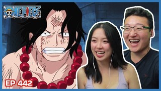 ACE TRIES TO SAVE LUFFY! | One Piece Episode 442 Couples Reaction & Discussion