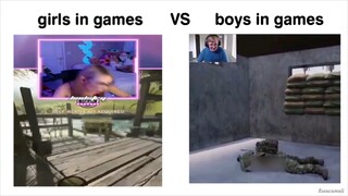 Girls in games VS Boys in games_