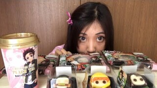 Demon Slayer X Lawson ASMR | 鬼滅の刃 wagashi | EATING SOUNDS