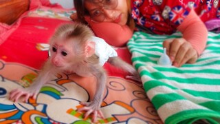 The Happiest Moment!! Tiny adorable Luca happily playing with Mom before going to bed