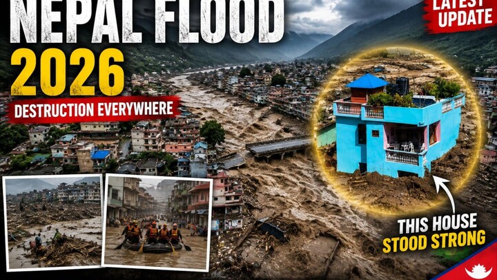 Nepal china flood fully destructive  video 😥😥