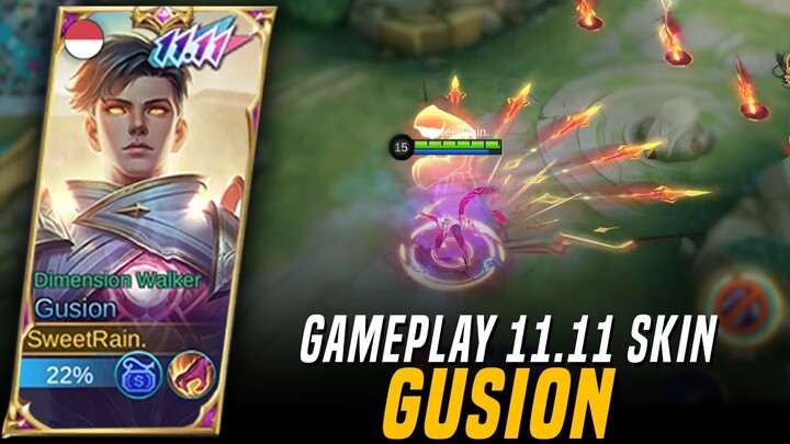 NEW 11.11 Skin: GUSION 'Dimension Walker' Full Gameplay! | Mobile Legends: Bang Bang