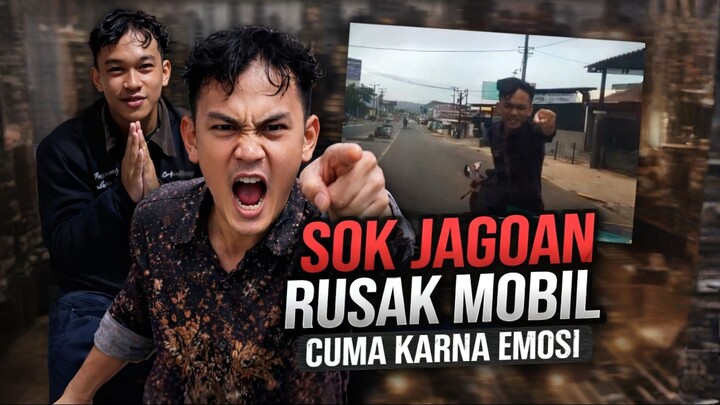 Orang ini Sok Jagoan Banget, Nekat Kejar bahkan Sampai Merusak Kaca Mobil