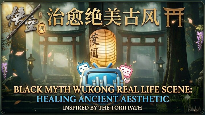 治愈绝美古风 ⛩️ 黑神话悟空现实场景 | 沉浸式静心 (Healing Ancient Chinese Aesthetic ⛩️ Black Myth Wukong Real Life Scene
