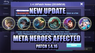 NEW UPDATE - META HEROES NERF AND BUFF - GROCK, TERIZLA, KIMMY, GRANGER